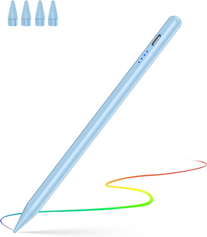 CMARS Stylus Pen for iPad(2018-2025), Pad Pencil 10th Generation with Palm Rejection & Tilt, Digital Pencil Compatible with Apple iPad 6/7/8/9/10/A16, Pro 11"/12.9"/13"/M4, Mini 5/6, Air 3/4/5/M2/M3 - Blue - Image 1